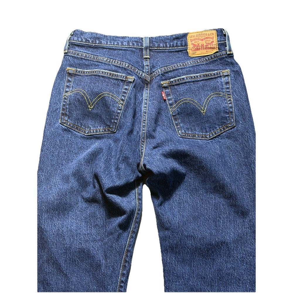 Vintage Levi's 501 Jeans 30x30 Button Fly Dark Wash Denim 90s Y2K